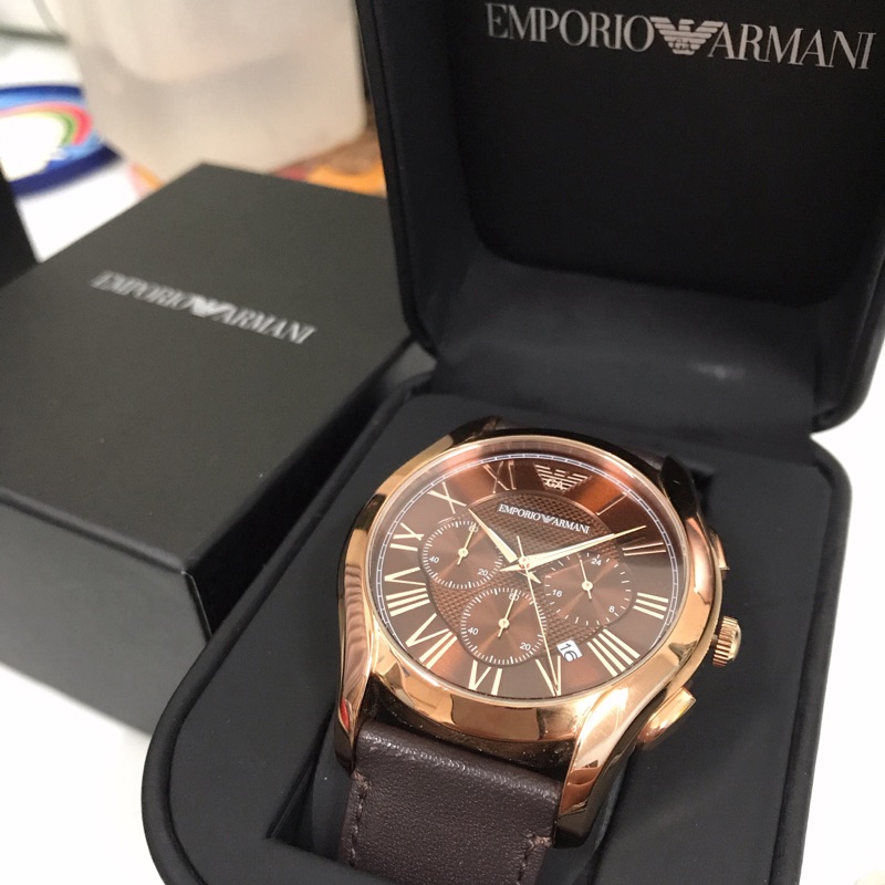 Armani AR1701 三眼 玫瑰金 手錶⌚️ 錶 專櫃手錶 二手‼️（限台南面交）