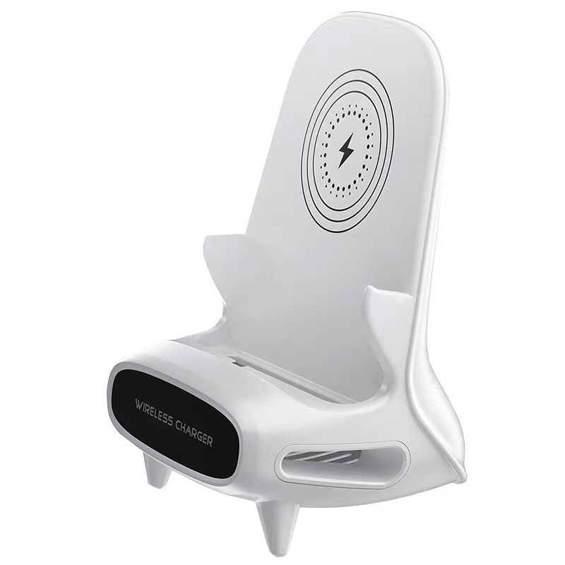 網紅小椅子無線充電器15 w快充桌面支架蘋果華為小米三星通用智能