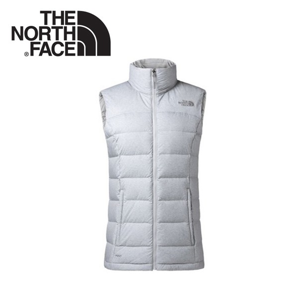 【The North Face 女款 700fP 羽絨背心《淺灰》】3651DYX/保暖背心/內搭背心/悠遊山水