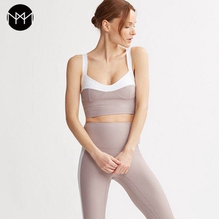 Ms.&Mrs. Fitness｜現貨出清｜歐美跳色氣質瑜伽背心馬甲運動上衣跑步健身內衣防震聚攏美背收副乳