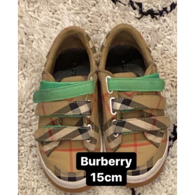 Burberry 小童幼童魔鬼氈運動鞋原價專櫃7800