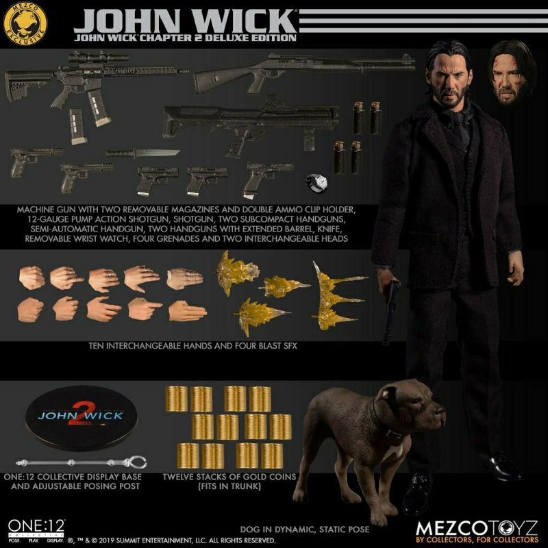 正版現貨 MEZCO TOYZ One:12 捍衛任務2 基努李維 John Wick 豪華版 6吋 可動 限定