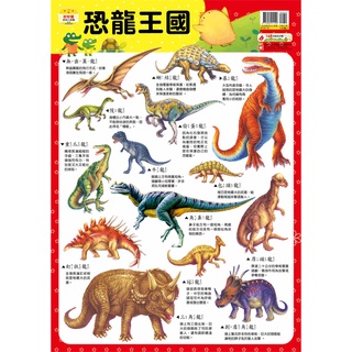 幼福文化 妙妙雞認知小掛圖 恐龍王國 9123-10 恐龍海報 幼兒園海報 教室佈置海報