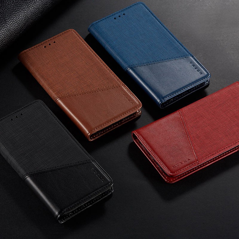 潮殼 磁吸翻蓋皮套紅米Note7 Note8Pro 8T Note6Pro Note5手機殼 卡槽全包防摔 掀蓋殼保護套