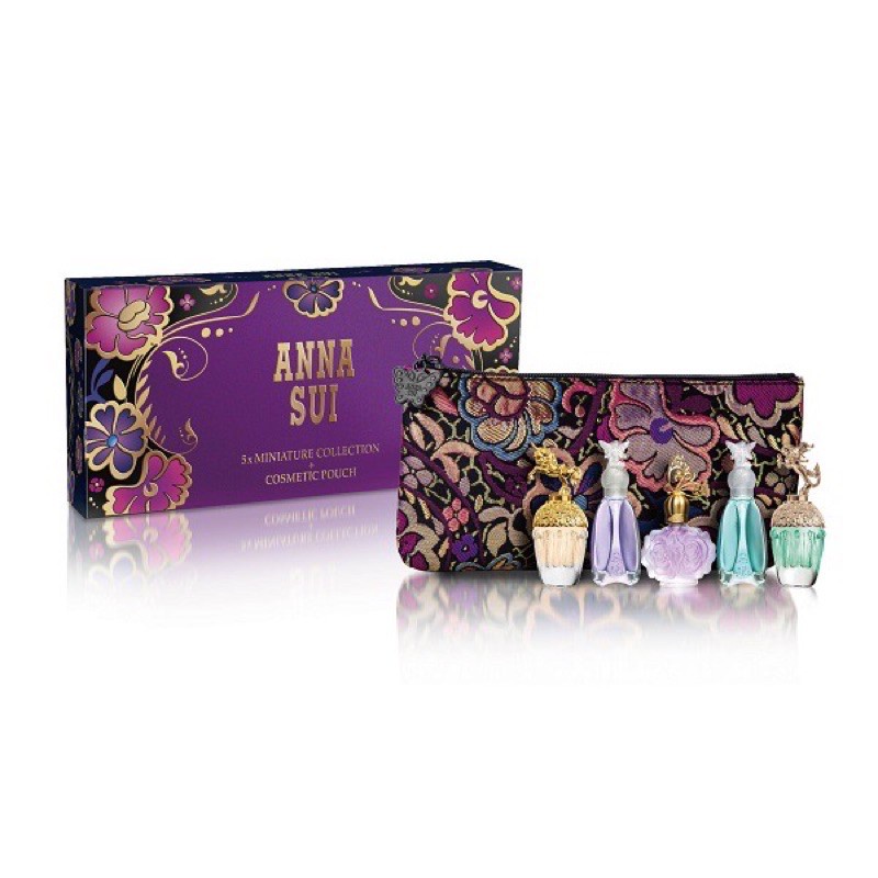 ANNA SUI 巧麗迷你小香禮盒	(許願精靈5ml+幸運精靈5ml+童話美人魚5ml+童話獨角獸5ml+紫蝶戀4ml)