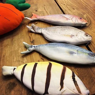💎【小牛現貨】實拍買魚送蔥！韓國創意文具仿眞3D立體印花魚吳郭魚小丑魚紅眼魚筆袋文青魚零錢包置物包收納包大容量鉛筆盒