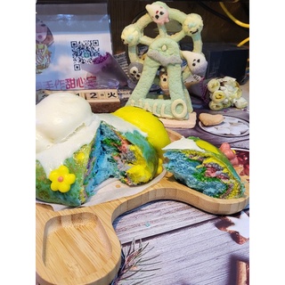 寶寶週歲造型彩虹饅頭蛋糕