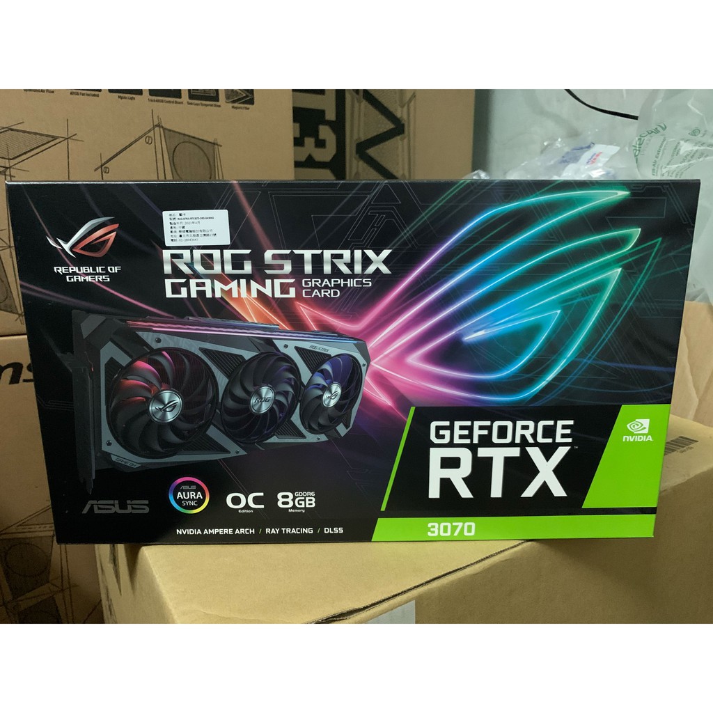 全新現貨 華碩 ASUS ROG Strix GeForce RTX 3070 O8G GAMING 顯示卡
