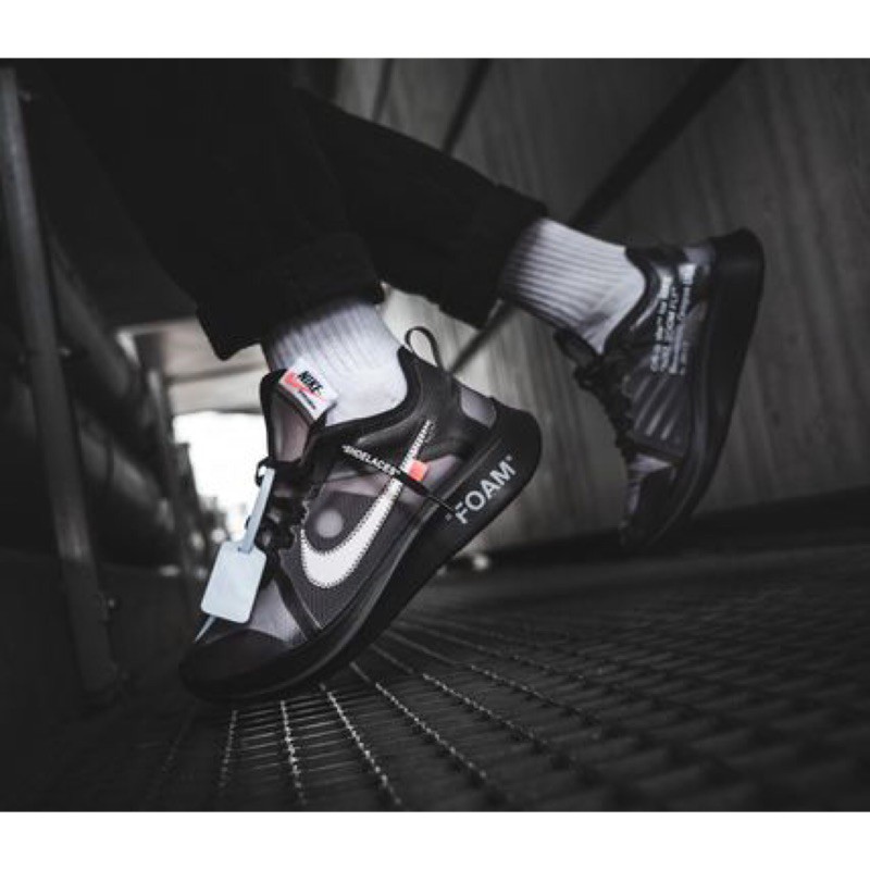 off white nike zoom fly black