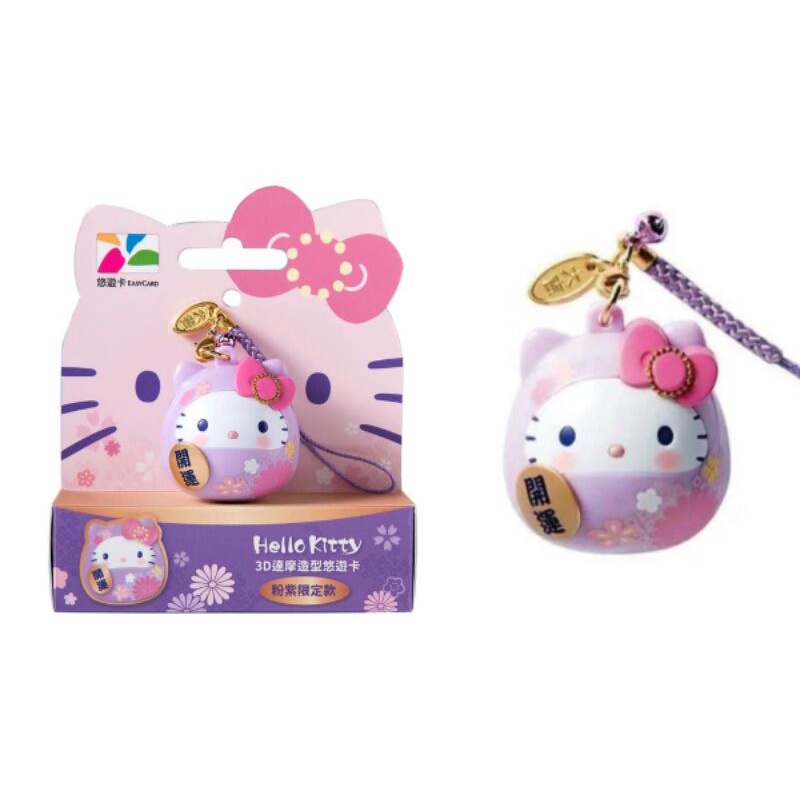7-11 Hello Kitty 達摩造型悠遊卡 粉紫限定款