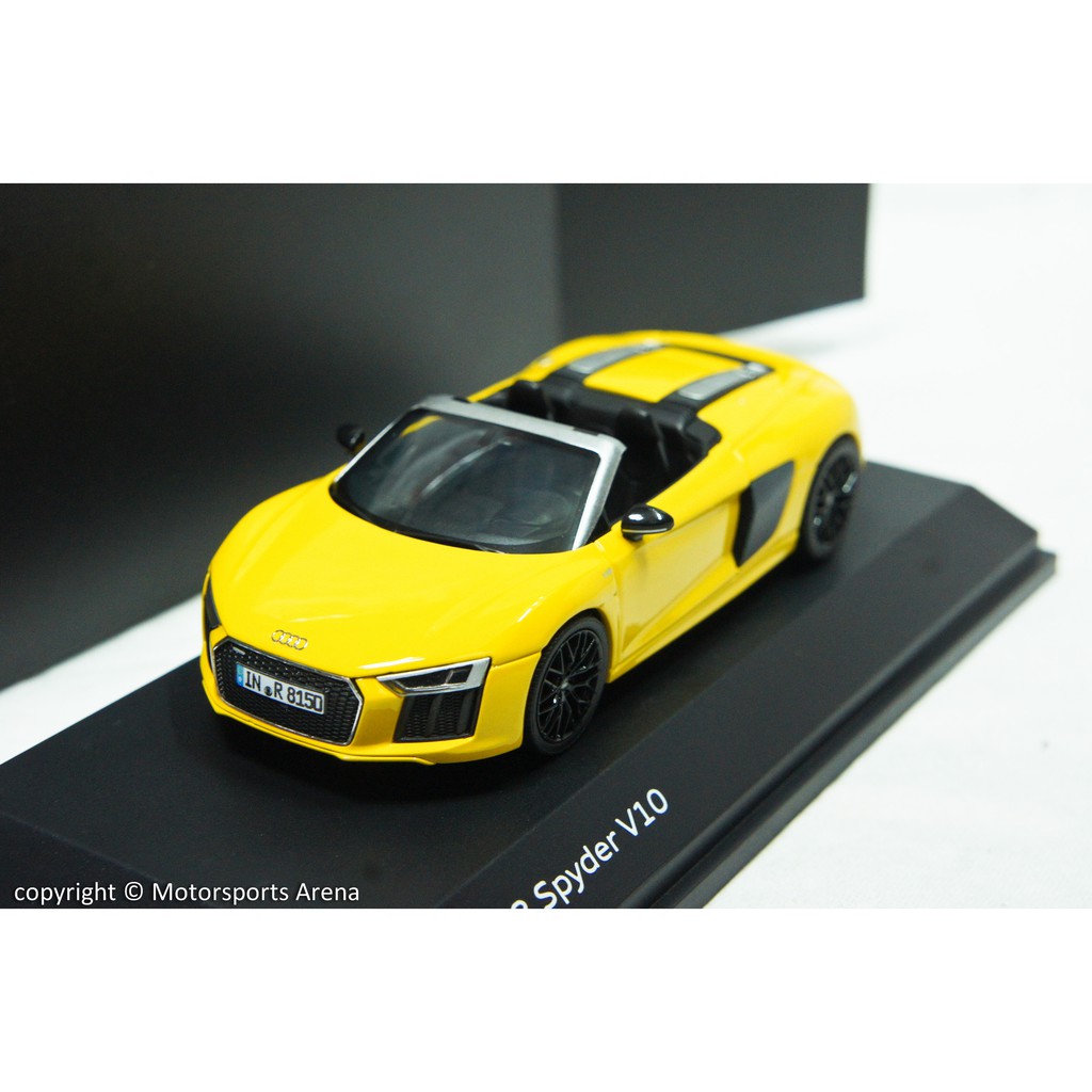 【超值特價】奧迪原廠 1:43 Herpa Audi R8 Spyder V10 黃