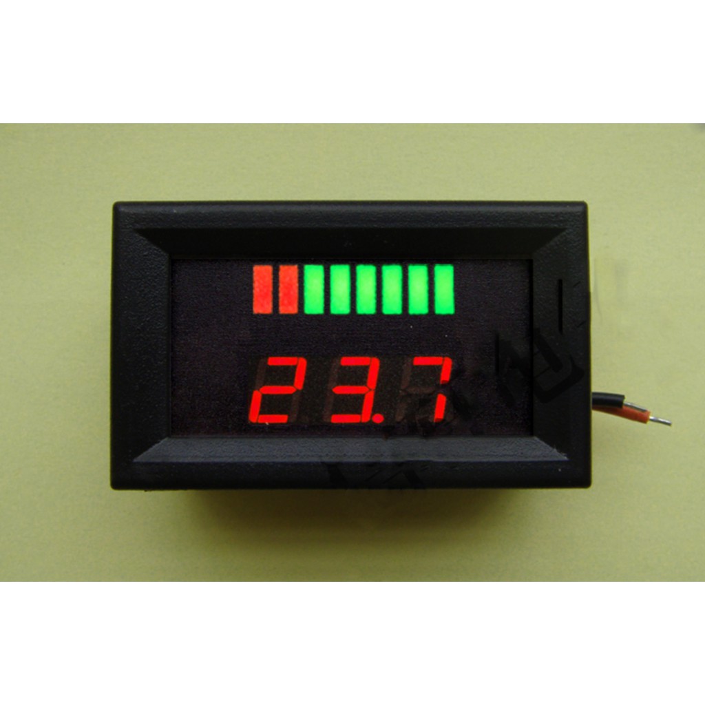 12V 24V 36V 48V 60V 鉛酸 電池容量指示器 電壓表 LCD監視器 電動車 顯示器直流數顯 雙顯