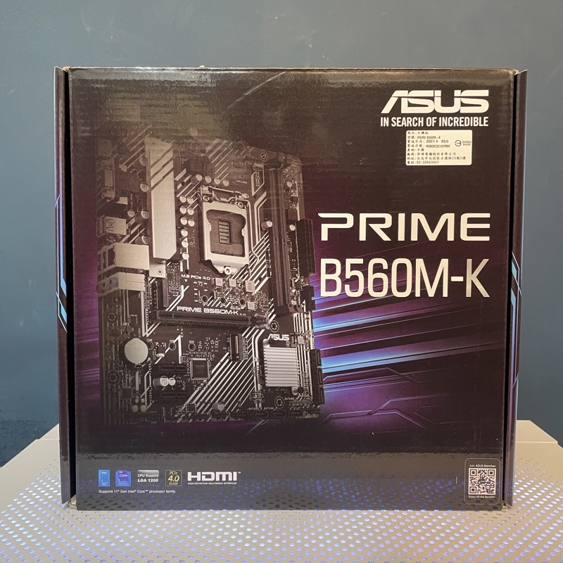 全新Asus Prime B560M-K 主機板 - 支援10.11代Intel CPU
