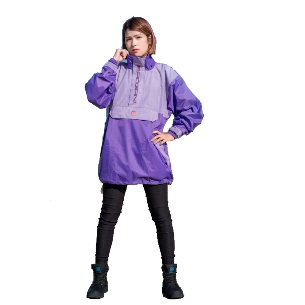 BAOGANI 寶嘉尼 B12套式背包衝風防水外套 紫色 (單上衣) 登山背包 輕量化 口袋 雨衣《比帽王》