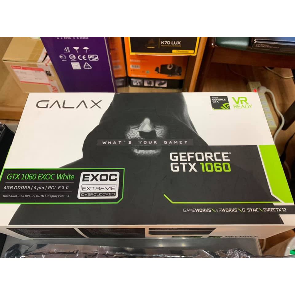 影馳 GALAX GTX 1060 EXOC WHITE  6GB 顯示卡(白色)-已過保-個人保7天