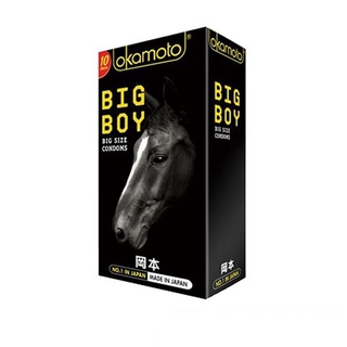 【蝦皮直營特選】Okamoto 岡本 加大尺寸 保險套 衛生套 BIG BOY 大黑馬 10入/盒