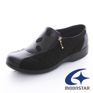 【Moonstar】3E寬楦女樂活輕量休閒鞋『黑』LAL0156