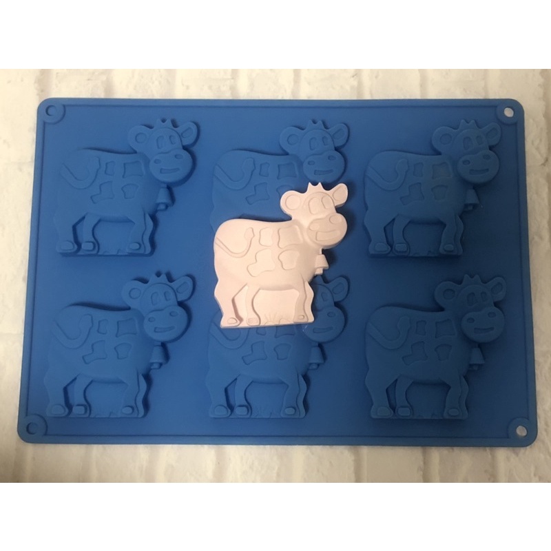 《現貨》DIY 硅膠蛋糕/果凍布丁/擴香石造型模具-乳牛