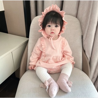 ❤現貨❤秋冬女寶寶公主風洋娃娃連帽造型包屁衣+帽子