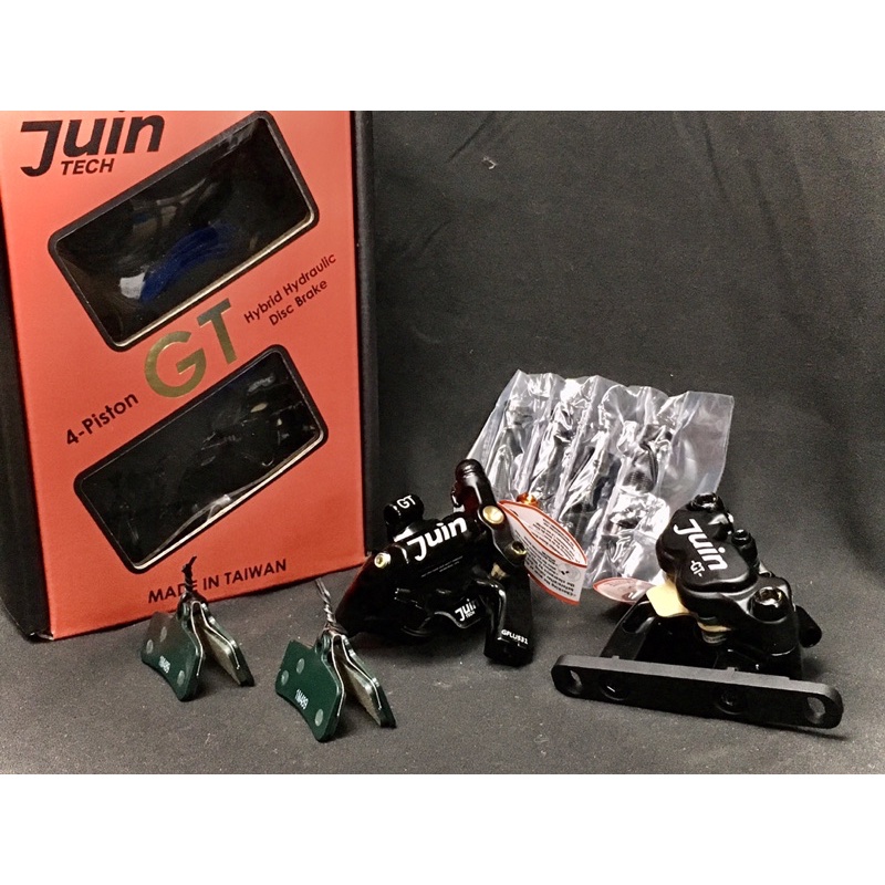 JUIN-TECH GT 線拉油壓卡鉗 對四活塞 FM碟煞公路車