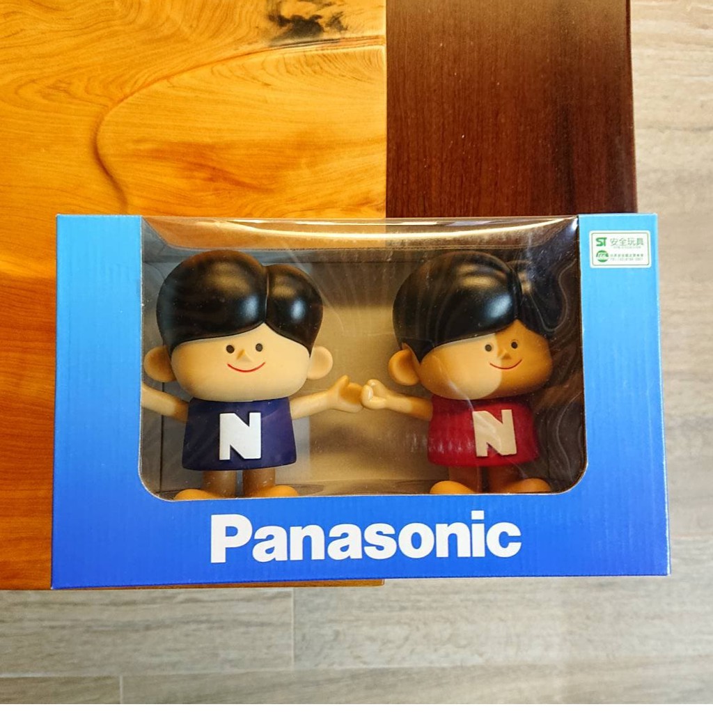 &lt;全新&gt;Panasonic國際牌 (100週年)紀念公仔娃娃存錢筒兩入(紅、藍兩色)