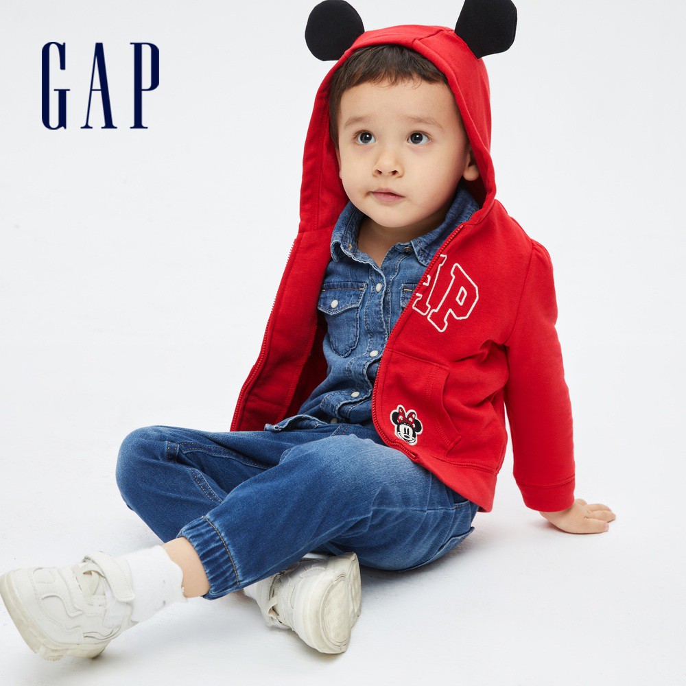 Gap 嬰兒裝 Gap x Disney迪士尼聯名 Logo連帽外套-紅色(731160)