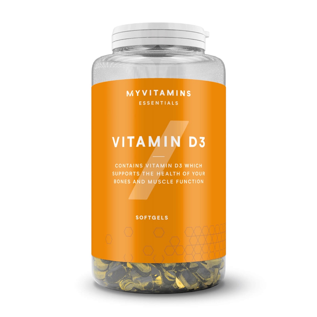 英國Myprotein 維他命D3軟膠囊 VITAMIN D3 SOFTGELS (180錠/瓶裝) (折扣45折)