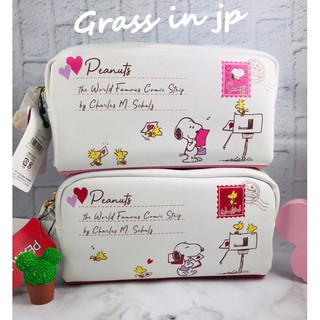 【Grass in jp】特價現貨 日本 SNOOPY 史努比 糊塗塌客 郵票信箱系列 皮質筆袋/鉛筆盒/化妝包/筆袋