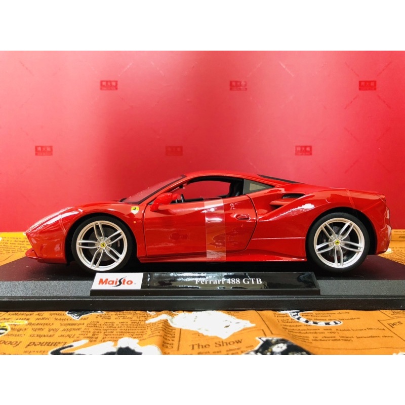 Maisto Ferrari 488 GTB(法拉利） 1:18收藏模型車（限量款）