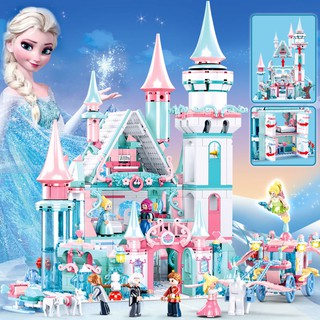 #現貨 免運#女孩積木冰雪奇緣兼容樂高城堡拼裝玩具益智兒童禮物公主系列6歲