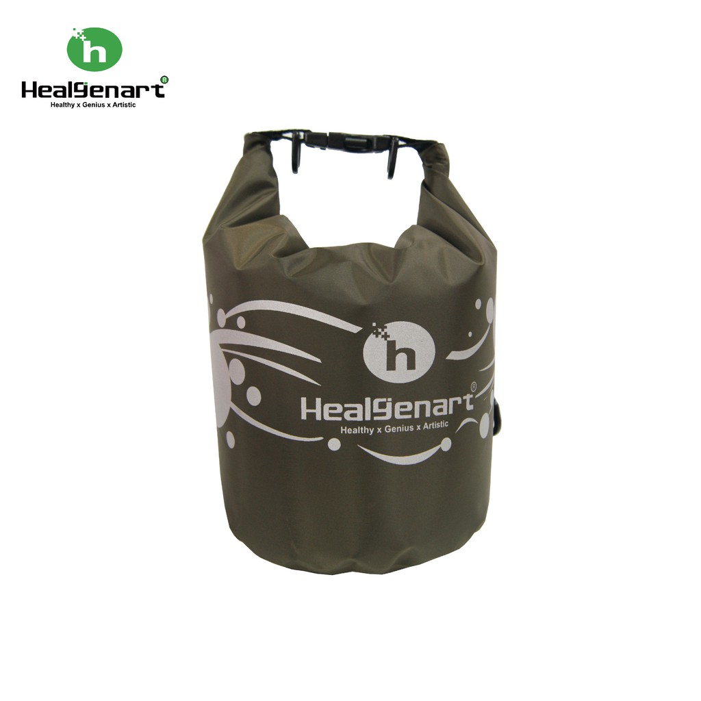 【Healgenart】單肩防水漂浮袋5L 防水袋 登山露營戲水泛舟 防水運動 筒型背包 墨綠色