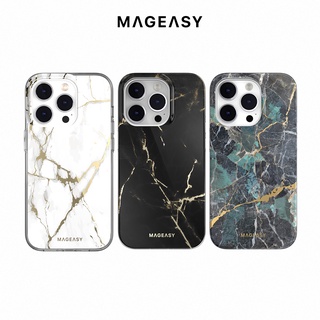 MAGEASY iPhone 14 Marble 大理石軍規防摔手機殼(支援MagSafe)