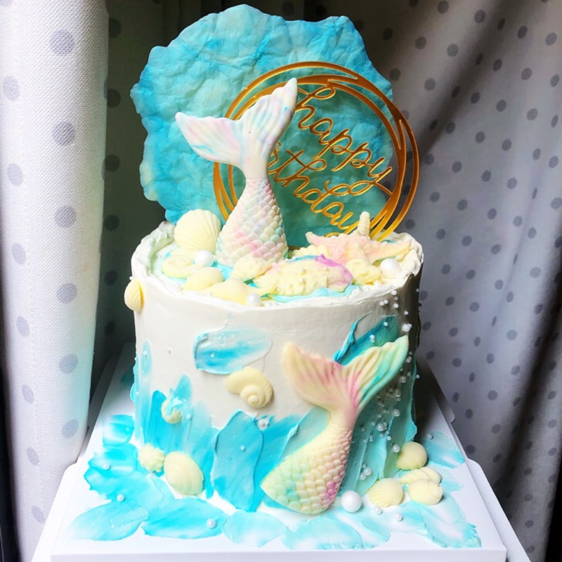 80後私房超美海洋系造型生日蛋糕 蝦皮購物