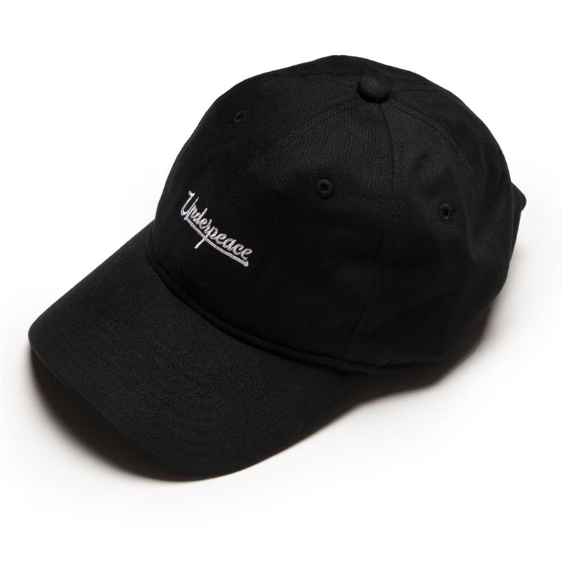 UNDER PEACE - 20AW CURSIVE LOGO / BASEBALL CAP 棒球帽 / 老帽 (黑色)
