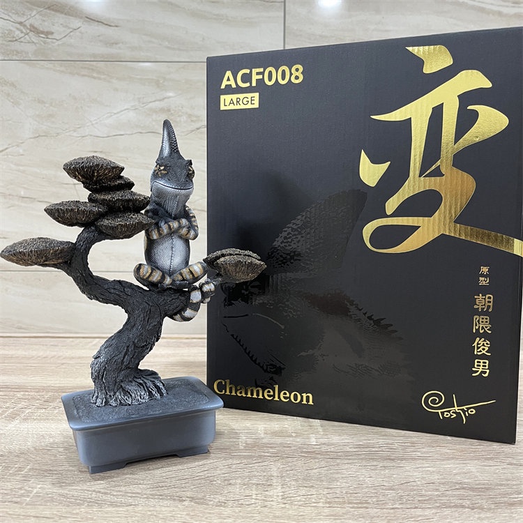 ♥踏踏小舖♥最後現貨【水墨色_變色龍】朝隈俊男 ACF008_變 限量公仔 TTF台北國際玩具展 動物模型 收藏玩具