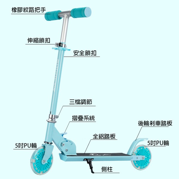 【第三世界】現貨[SCOOTER 5吋 滑板車] 公司貨可折疊滑板車- 超大輪 直排輪、滑板、滑步車、學步車