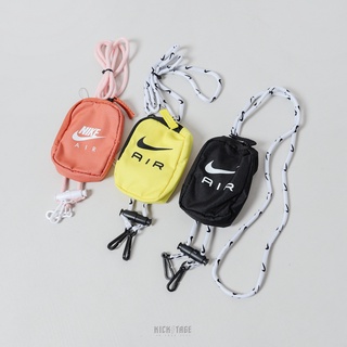 NIKE Pouch ID BAG 黑黃橘 AIR 大LOGO 證件帶 零錢包 掛繩 可拆 DV4223 DX7074