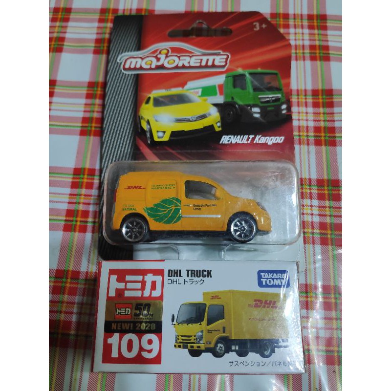 美捷輪 DHL 貨車（稀少電動車塗裝版）+ Tomica 109