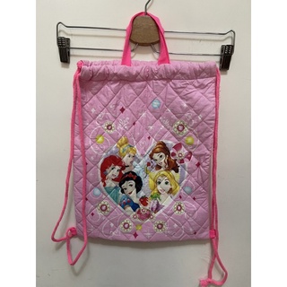 日本帶回迪士尼公主系列後背包 束口包 包包 棉質 背包 迪士尼