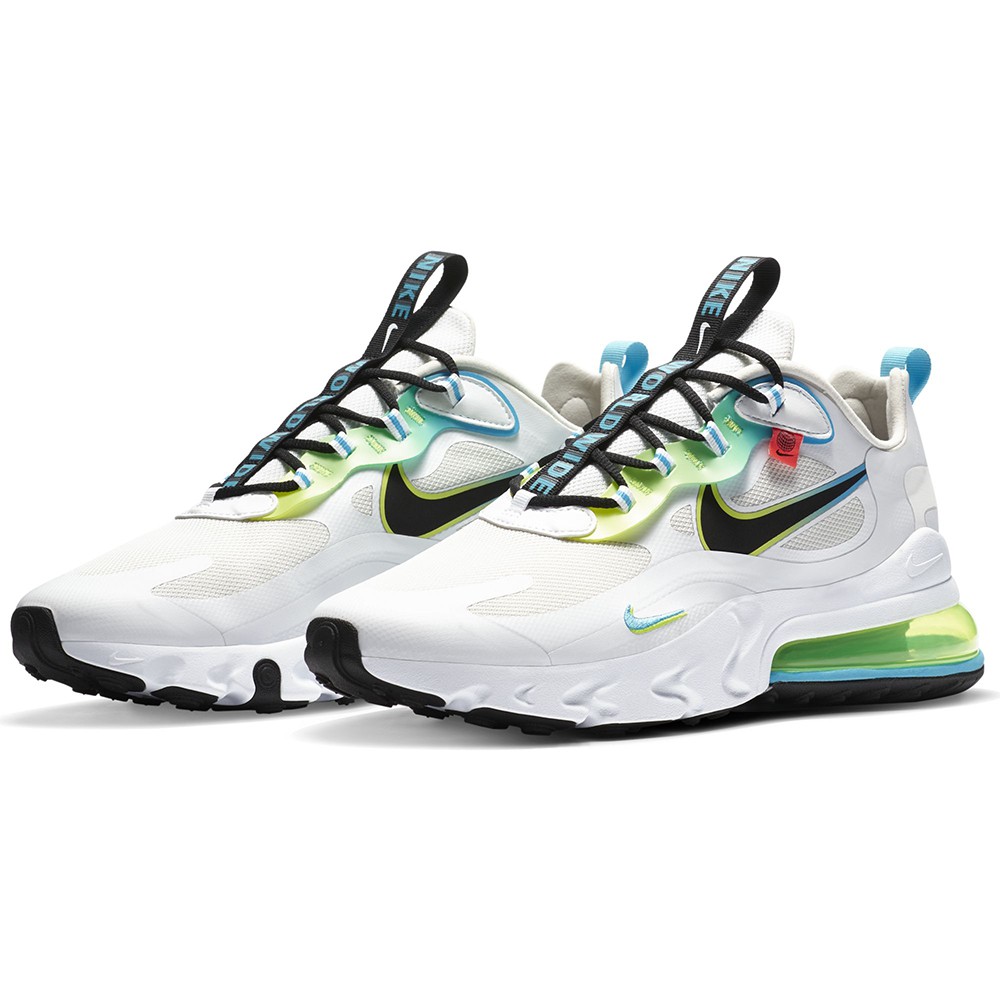 NIKE 耐吉207男運動鞋AIR MAX 270 REACT WW 氣墊 慢跑 白綠 CK6457100