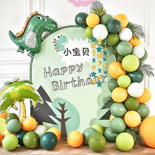 【小恐龍套組】#生日氣球派對佈置【快速出貨】#可愛恐龍卡通生日氣球佈置#生日派對佈置 #卡通氣球 #卡通造型氣球