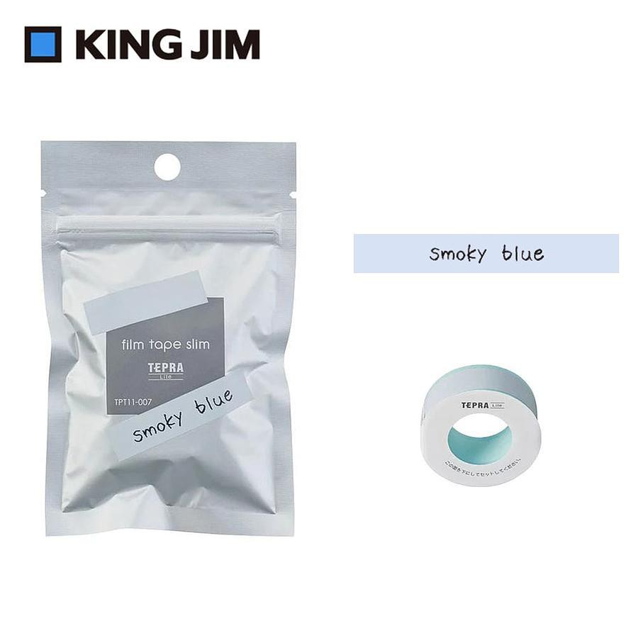 KING JIM TEPRA LITE熱感式標籤薄膜自黏膠帶/ 11mm/ 煙燻藍/ TPT11-007 eslite誠品