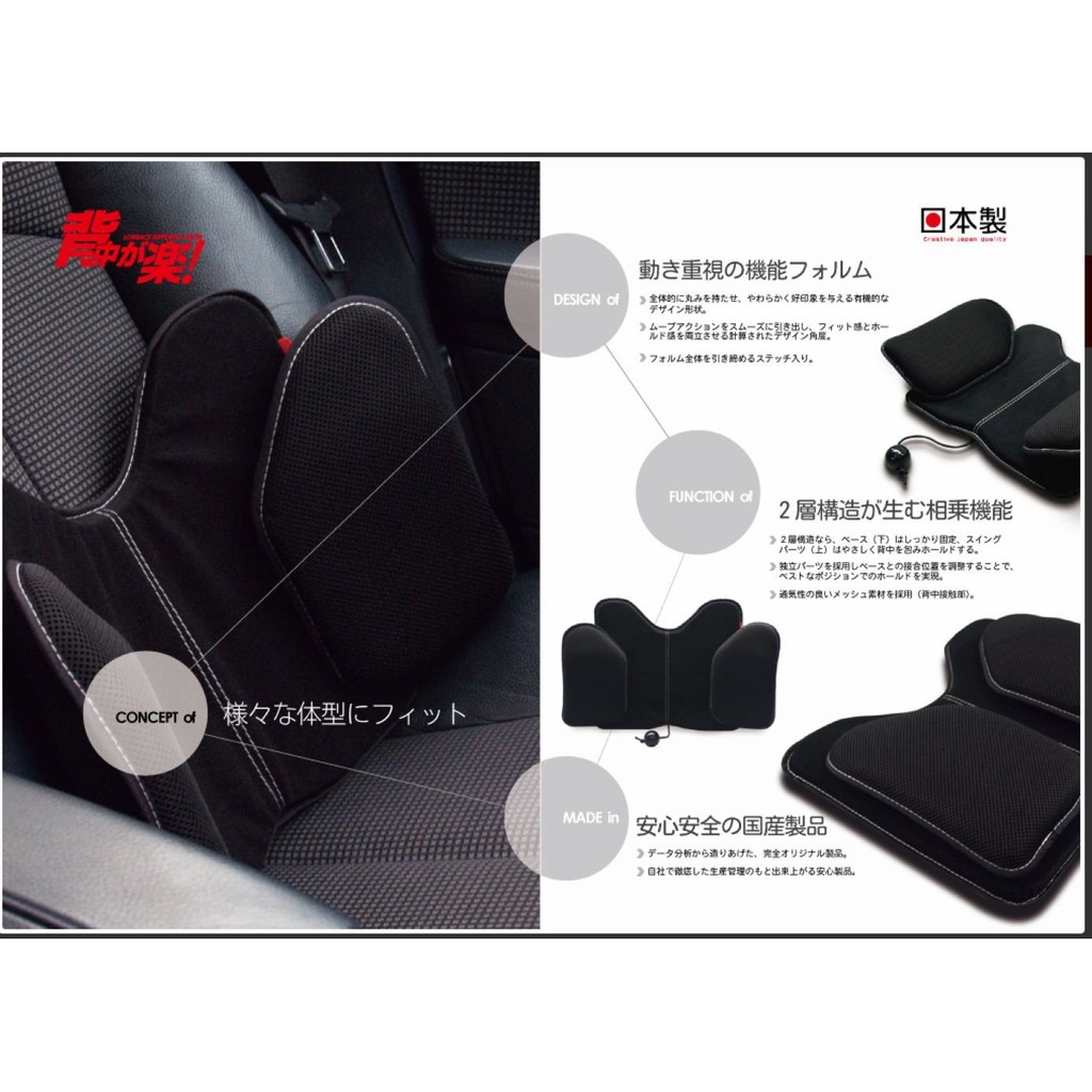SFC【APF-002】 日本PROFACT 可調式車用腰靠 【新品】日本製