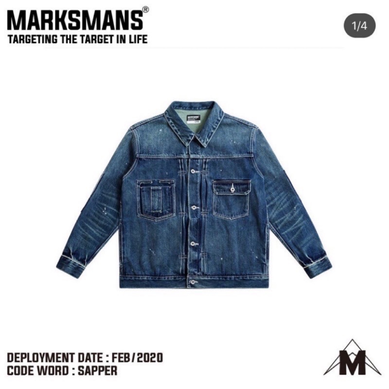 售全新僅試套 m號 MARKSMANS SAPPER DENIM 牛仔外套