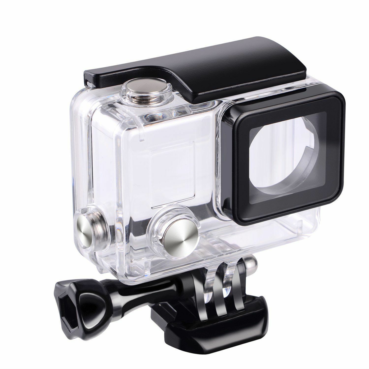 Gopro Hero 3 4配件的防水外壳水下潜水壳盒保护盖運動相機的防水鏡框外殼蓋 透明 蝦皮購物