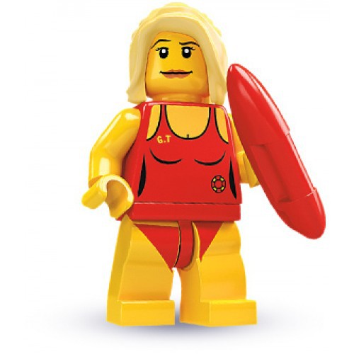 【台中翔智積木】LEGO 樂高 8684 人偶包 第二代 8號 Lifeguard 女 救生員