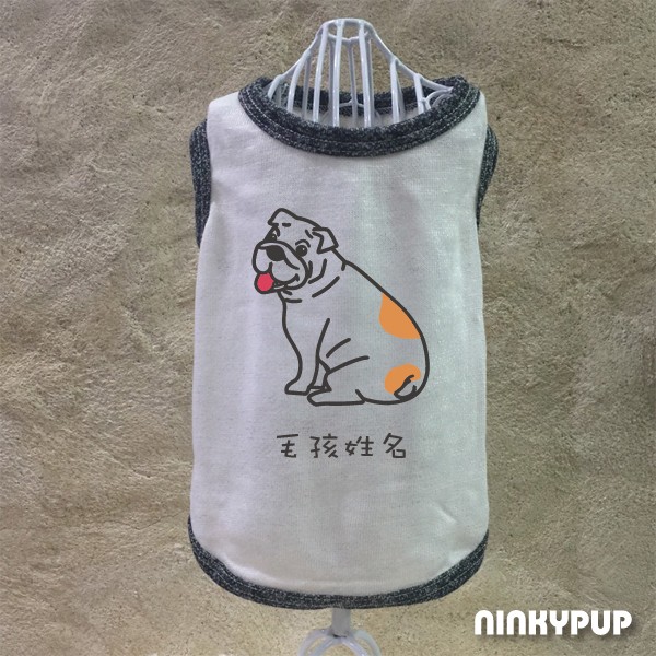 狗狗衣服 反光寵物衣【英國鬥牛犬】客製毛孩姓名 NINKYPUP