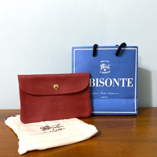 IL BISONTE | 全新 義大利 佛羅倫斯 牛皮革 護照夾 長夾 皮包 皮件 收納袋 FLAPPOUCH