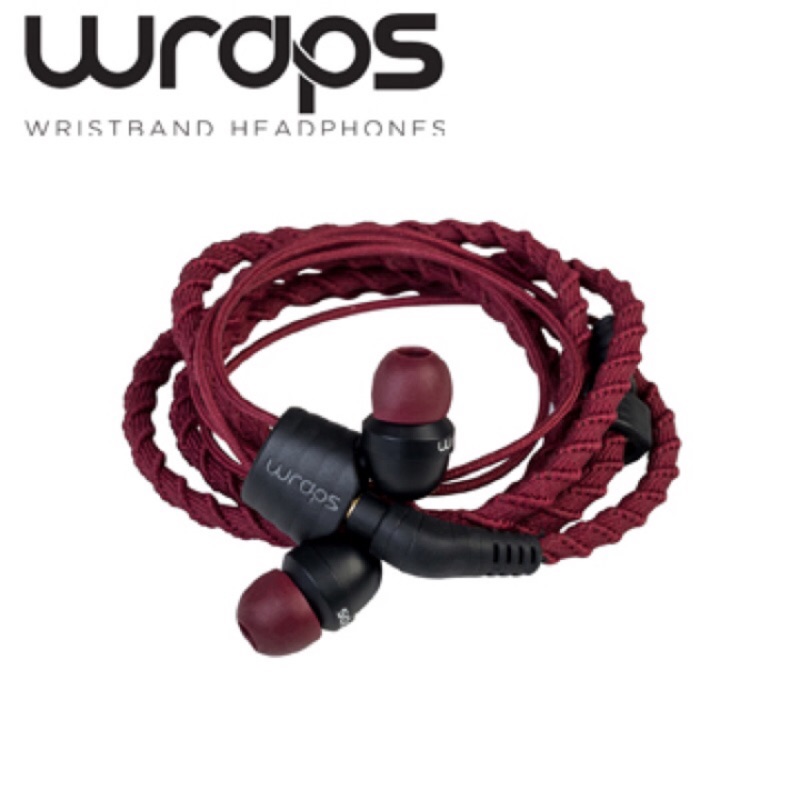 Wraps【Classic】經典編織手環耳機 酒紅