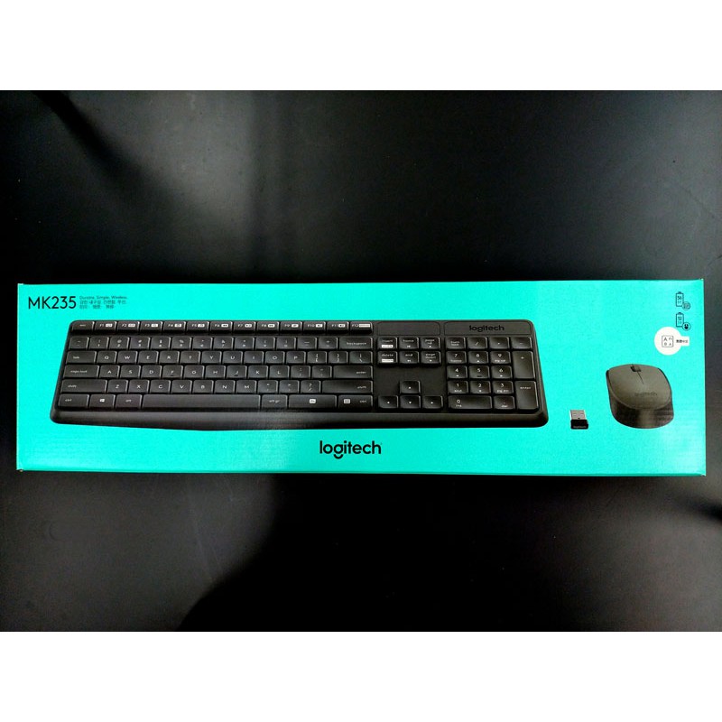 【MR3C】含稅附發票 台灣公司貨 Logitech 羅技 MK235 無線滑鼠鍵盤組 (寄超商需拆外盒)